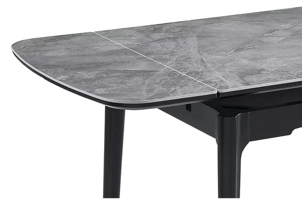 Masa extensibila SENTO, gri cu efect de marmura, ceramica/lemn, 120/18