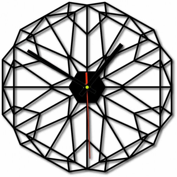 Sentop - Ceas de perete MDF pentru camera de zi HDKF017 și negru 40 cm