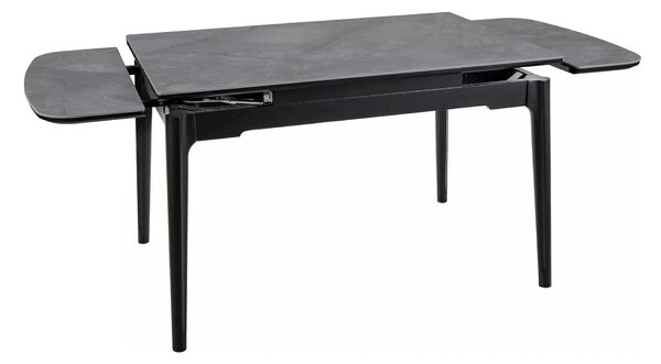 Masa extensibila SENTO, gri cu efect de marmura, ceramica/lemn, 120/18