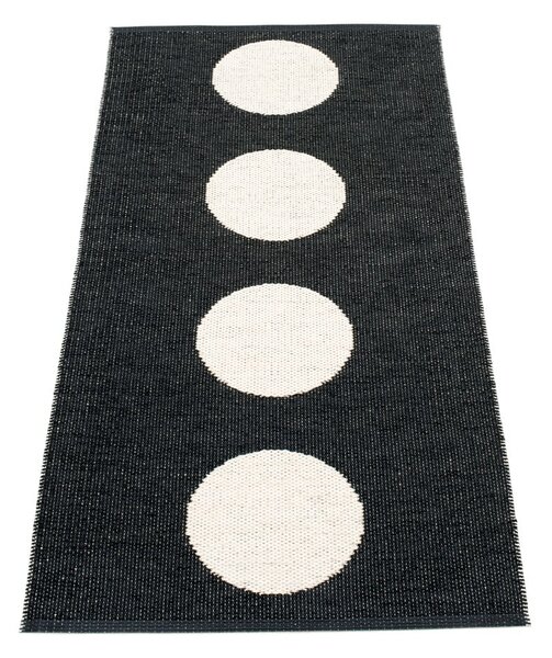 Covor tip traversă pentru interior și exterior alb-negru 70x150 cm Vera Black – Pappelina