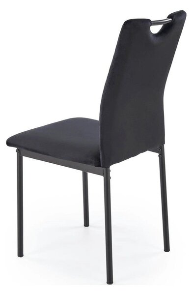 Scaun K577, negru - HLR 66, stofa catifelata/otel, 43x53x93 cm