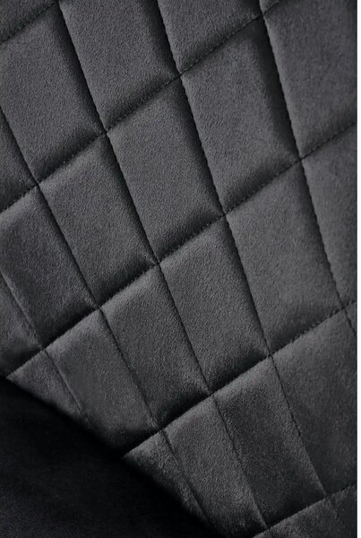 Scaun K577, negru - HLR 66, stofa catifelata/otel, 43x53x93 cm