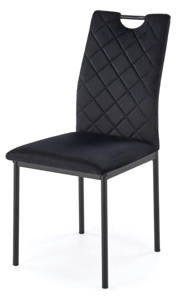 Scaun K577, negru - HLR 66, stofa catifelata/otel, 43x53x93 cm