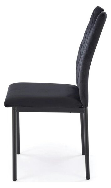 Scaun K577, negru - HLR 66, stofa catifelata/otel, 43x53x93 cm