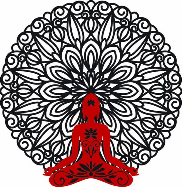 Pictură de perete 3D Buddha în mandala 50, 70, 90 cm