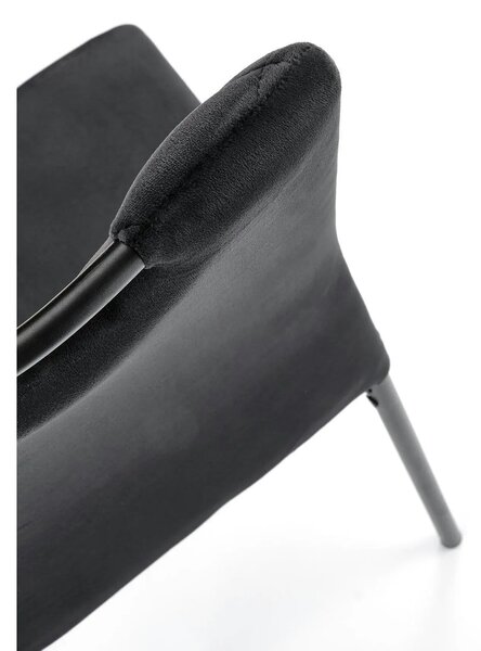 Scaun K577, negru - HLR 66, stofa catifelata/otel, 43x53x93 cm