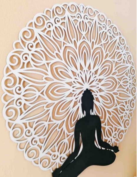 Sentop - Imagine Mandala 3D pe peretele designului de culoare mandala Buddha
