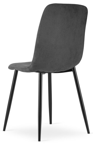 Scaun bucatarie gri RIFT cu picioare negre
