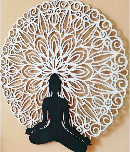 Sentop - Imagine Mandala 3D pe peretele designului de culoare mandala Buddha