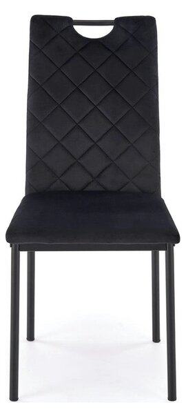 Scaun K577, negru - HLR 66, stofa catifelata/otel, 43x53x93 cm