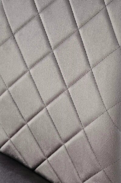 Scaun K577, gri - HLR 21, stofa catifelata/otel, 43x53x93 cm