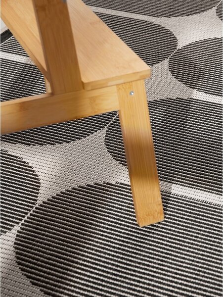 Covor tip traversă pentru interior și exterior alb-negru 80x250 cm Duet Bowen – NORTHRUGS