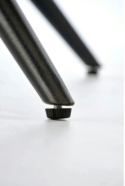 Scaun K579, maro/negru, stofa clasica/piele ecologica/otel, 65x64x87 c