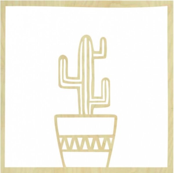 Pictură murală modernă cu cactus | AREO