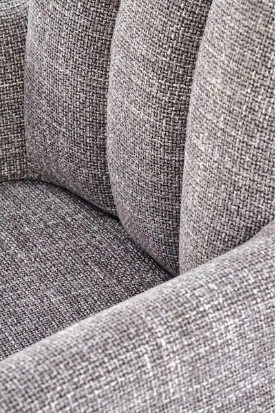 Scaun K579, gri/negru, stofa clasica/piele ecologica/otel, 65x64x87 cm