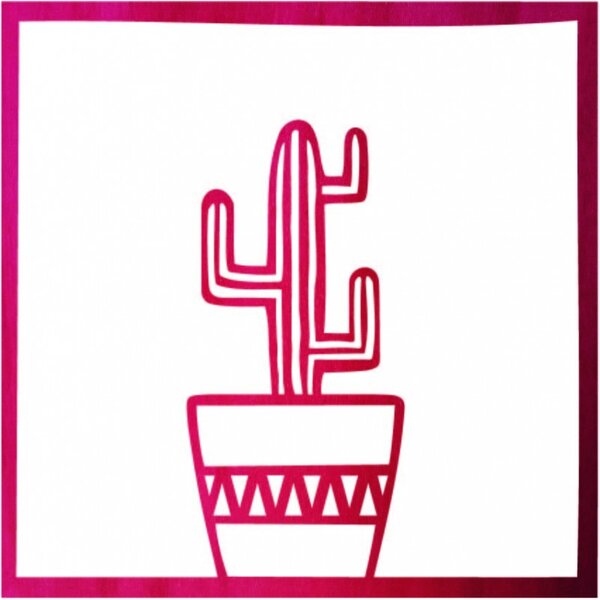 Pictură murală modernă cu cactus | AREO