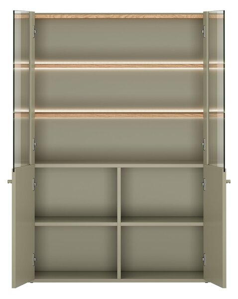 Vitrină cu două uși Elivo 100 cm - eucalipt / stejar baltic dune