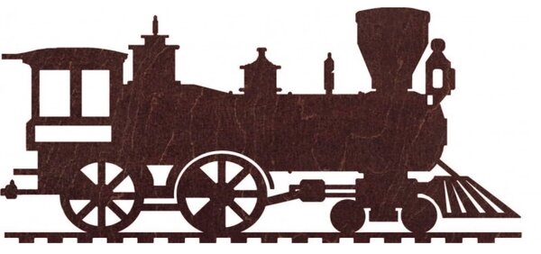 Pictură murală din lemn tren, locomotivă - THOMAS