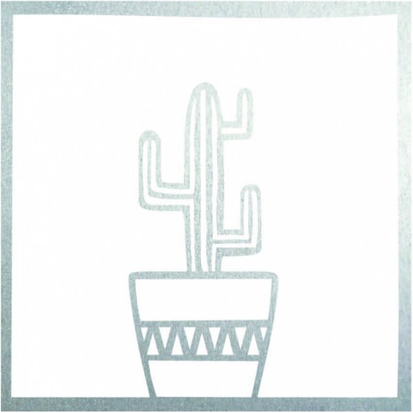 Pictură murală modernă cu cactus | AREO