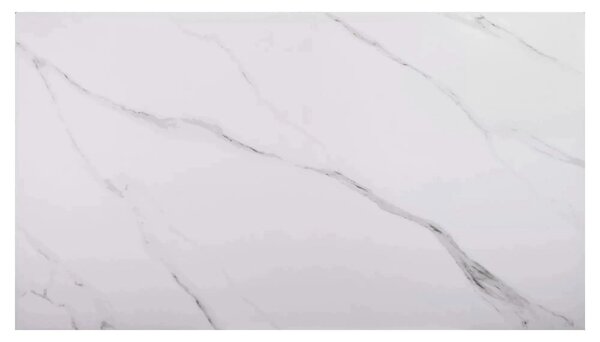 Masa extensibila ARMANDO, alb cu efect de marmura, ceramica/metal, 160