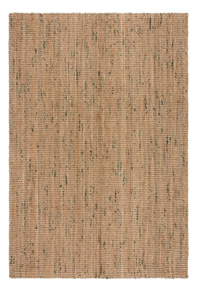Covor verde/în culoare naturală reversibil/țesut manual din iută 120x170 cm Jute Boucle Green – Flair Rugs