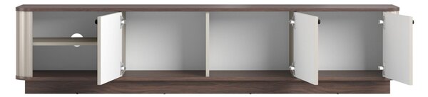 Comodă TV Vesper 3D 187 cm - cașmir / nuc / mânere negre