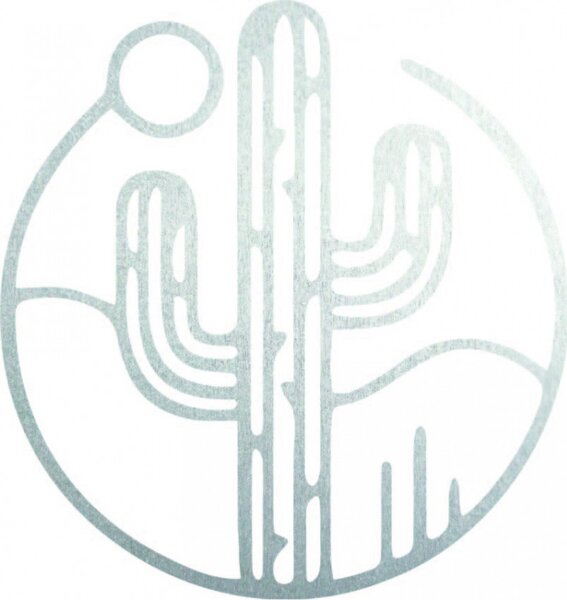 Imagine de perete din lemn a unui cactus cu soarele - MONK