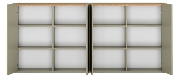 Comodă cu patru uși Elivo 200 cm - eucalipt / stejar baltic dune