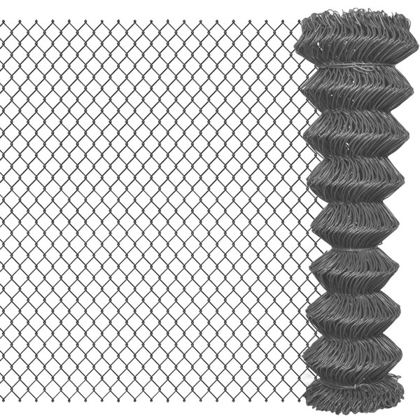 Gard plasă de sârmă, gri, 15 x 1,5 m, oțel