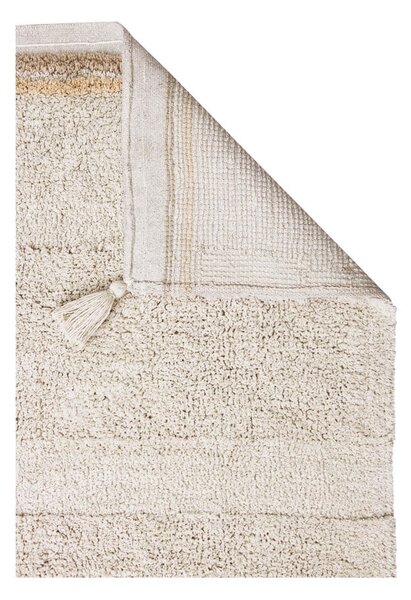 Covor crem lavabil/țesut manual din bumbac 120x160 cm Bloom Natural – Lorena Canals