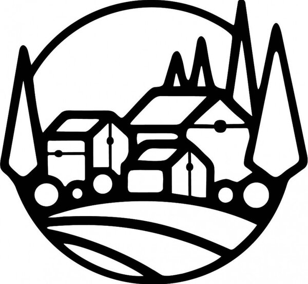 Tablou din lemn pe peretele caselor | MOLDE