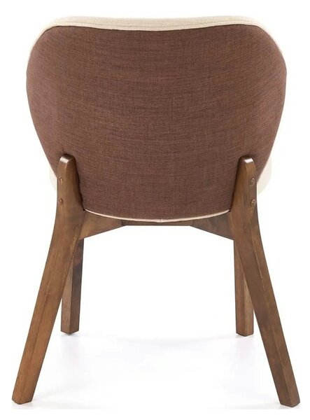 Scaun K583, bej/nuc, stofa clasica/lemn, 57x63x81 cm