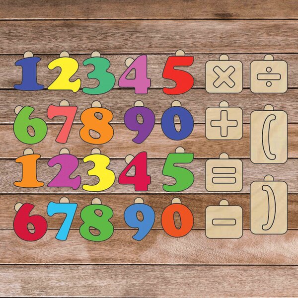 Ajutor senzorial din lemn Montessori - Matematică| SENTOP H017 Plop