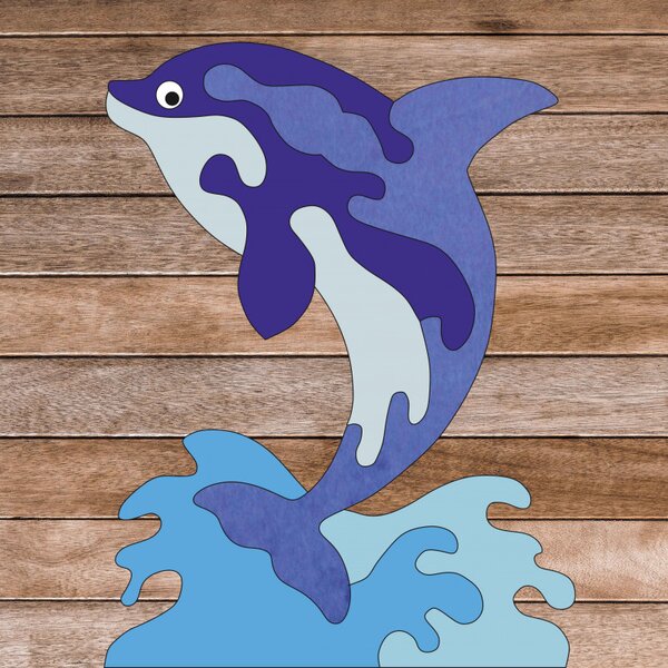 Ajutor senzorial din lemn Montessori - Delfin | SENTOP H015 Plop