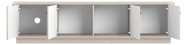Dulap TV Vesper 187 cm cu 4 uși - cașmir / mânere aurii