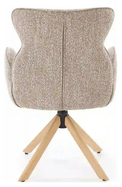 Scaun K585, bej inchis/stejar, stofa clasica/lemn, 63x64x93 cm