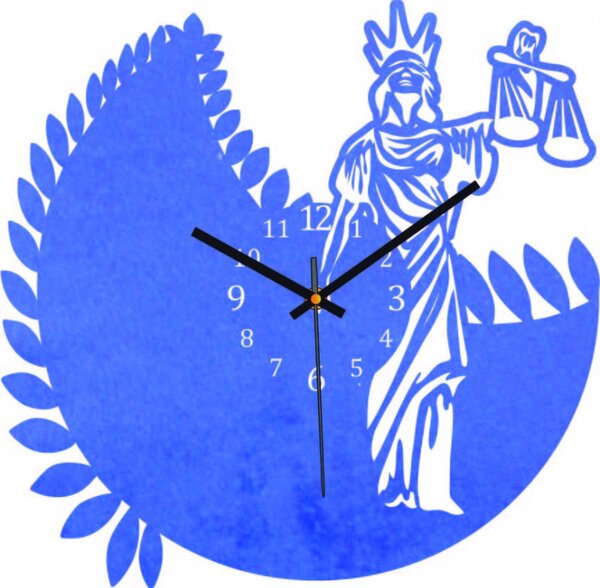 Ceas cu semn zodiacal - Balanță - negru și natural