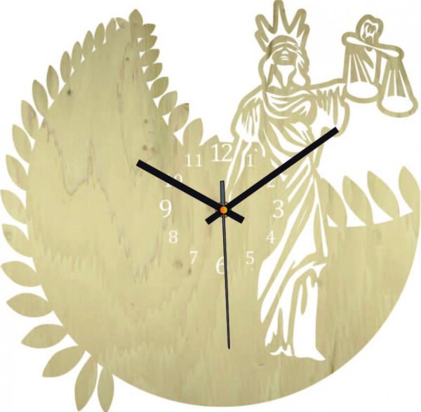Ceas cu semn zodiacal - Balanță - negru și natural
