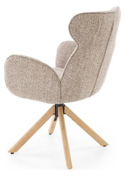 Scaun K585, bej inchis/stejar, stofa clasica/lemn, 63x64x93 cm