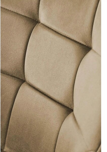 Scaun K588, bej - HLR 07, stofa catifelata/otel, 55x60x89 cm
