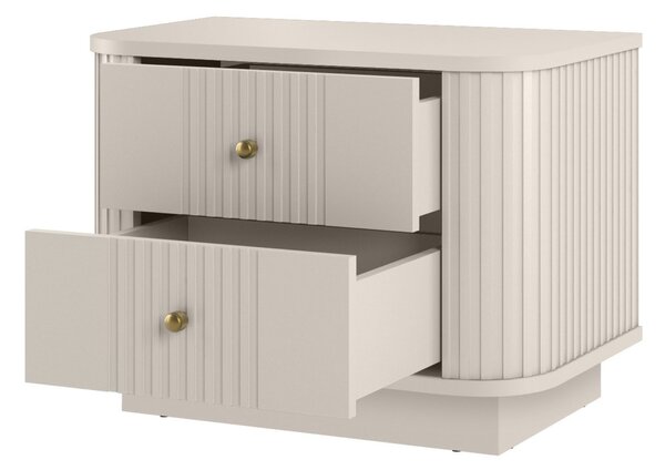 Set de noptiere Vesper 56 cm cu mânere aurii - culoare cașmir