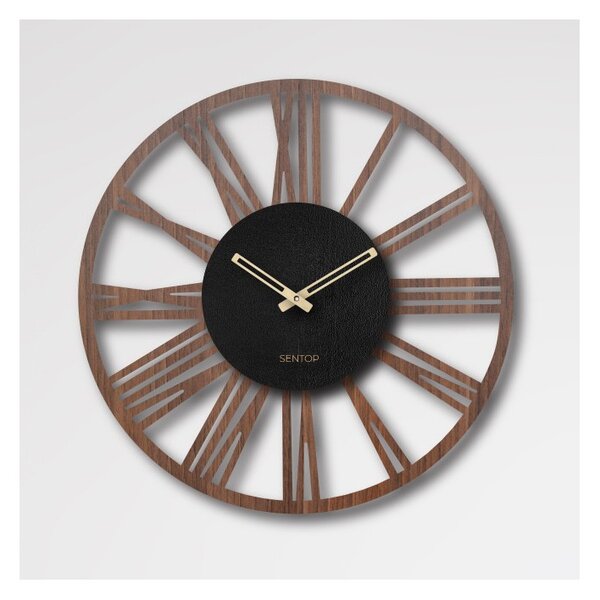Ceas de perete Numere romane - Walnut wenge