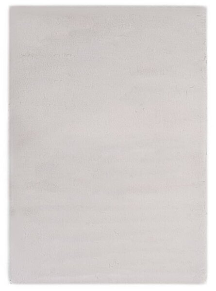 Covor, gri, 80 x 150 cm, blană ecologică de iepure