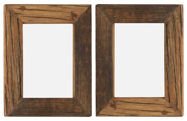 Rame foto, 2 buc., 25 x 30 cm, lemn masiv reciclat și sticlă