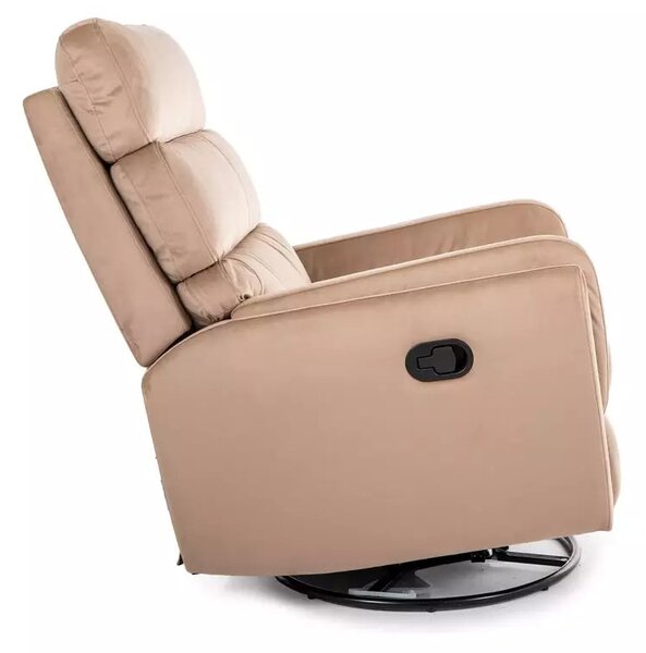 Fotoliu recliner ARGOS, stofa catifelata bej - Bluvel 28, 78x84/162x10