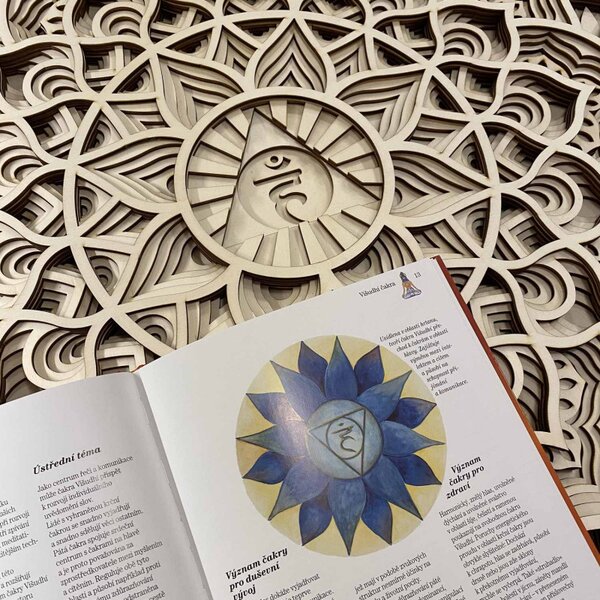 Pictură murală 3D mare din lemn I Mandala comunicării