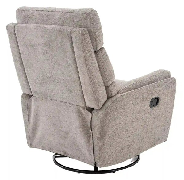Fotoliu recliner ARGOS, stofa clasica gri - Raven 07, 78x82/162x107 cm