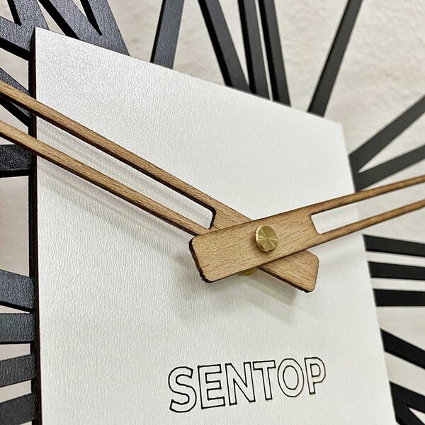 Ceas de perete din lemn - Sentop | HDFK038 | Stejar