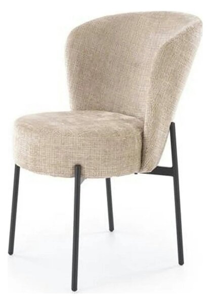 Scaun K590, bej - Cremona 14, stofa catifelata/otel, 55x66x80 cm