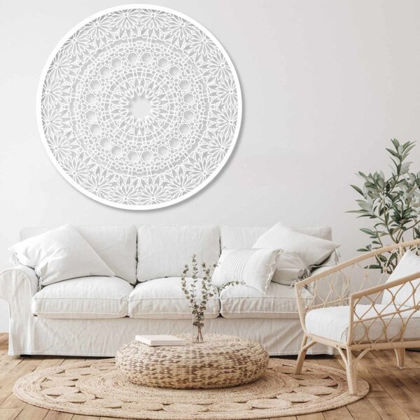 Mandala luxoasă din lemn pe perete, decorațiune interioară 3D | HELA